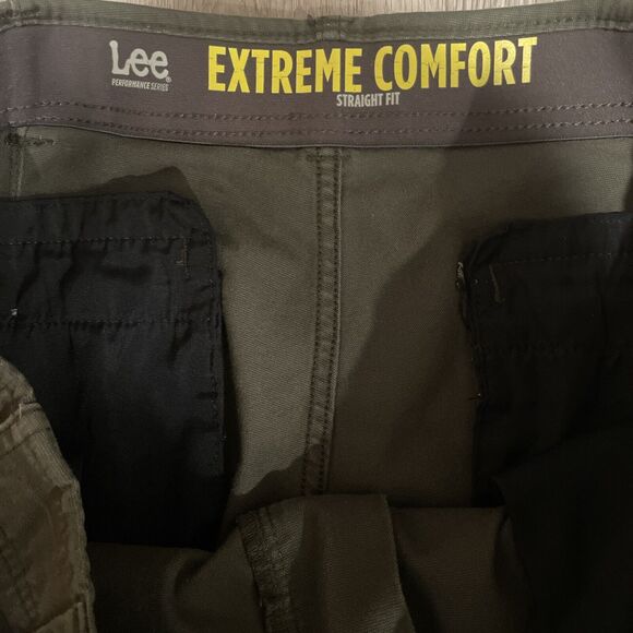 Lee Mens Cargo Pants 36x34 Faded Comfort Army Green Tactical Utility Outdoors - Picture 9 of 9